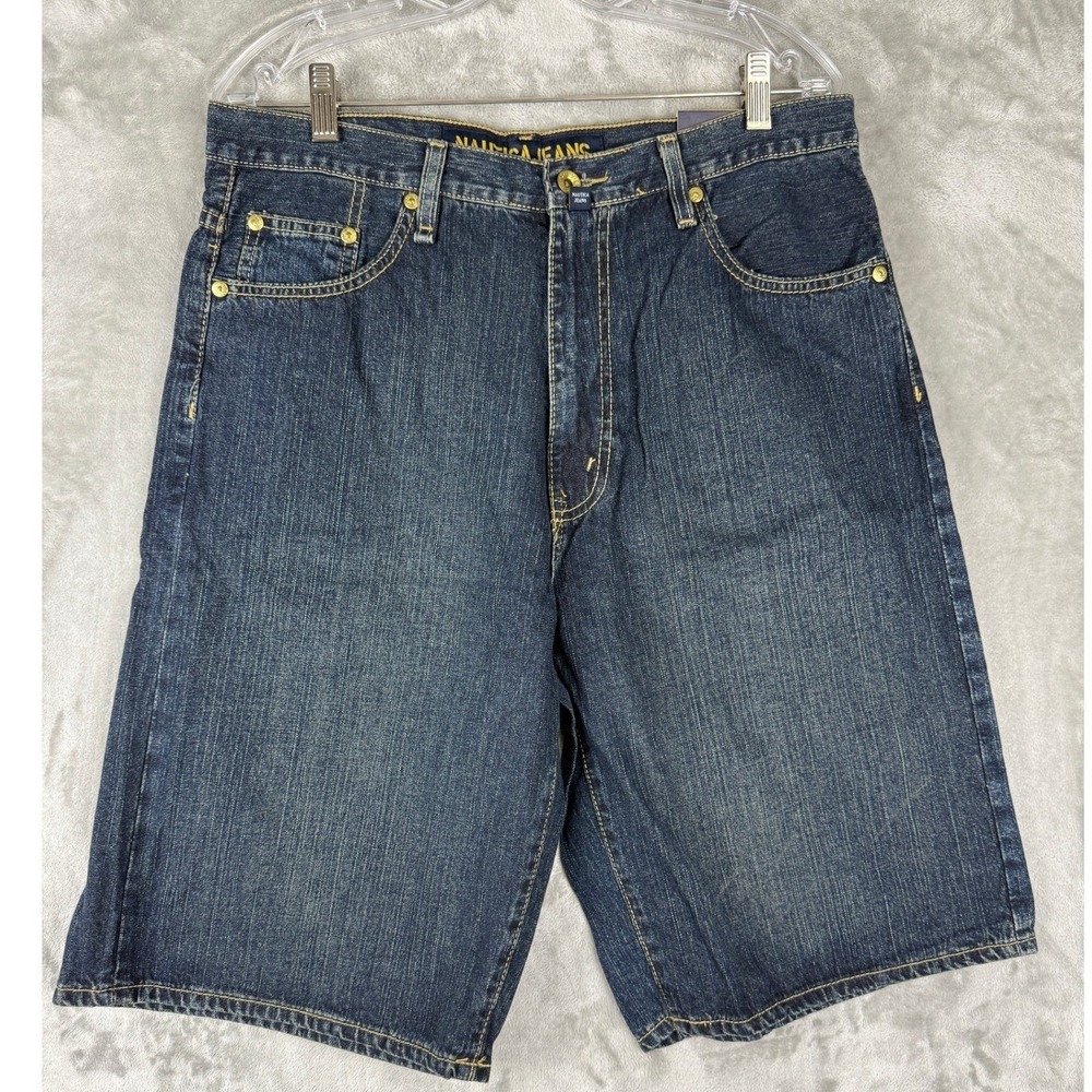 NWT Nautica Jeans Company Easy Fit Men's‎ Dark Wash Denim Shorts Size 32